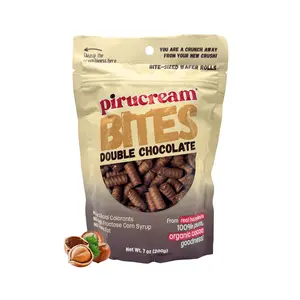 Pirucream Bites Double Chocolate Bite-sized Wafer Rolls - 200g Snack