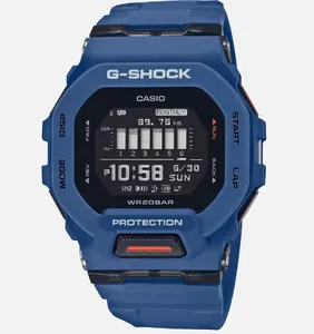 CASIO G-SHOCK GBD-200-2 Men's Bluetooth Digital Sports Watch, Blue Resin Strap, Shock Resistant, 200M Water Resistant, Fitness Tracker, Step Counter, Smartphone Link, LED Backlight
