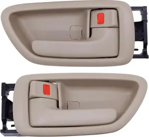 2Pcs Interior Door Handles Driver & Passenger Side for 2001-07 Toyota Sequoia, 2000-2004 Avalon, 2004-2006 Tundra - Crew Cab ONLY - Four Full-Sized Doors - Beige