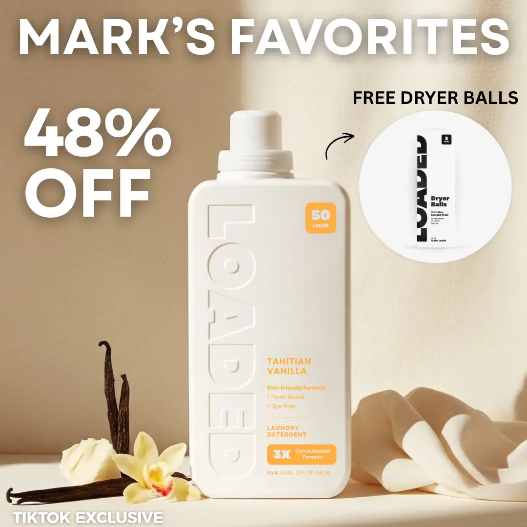 Mark's Favorite Loaded Laundry Set - 50+ Loads - Plant-based, 3x concentrated, Phosphate free, Paraben & Dye Free, Made in US