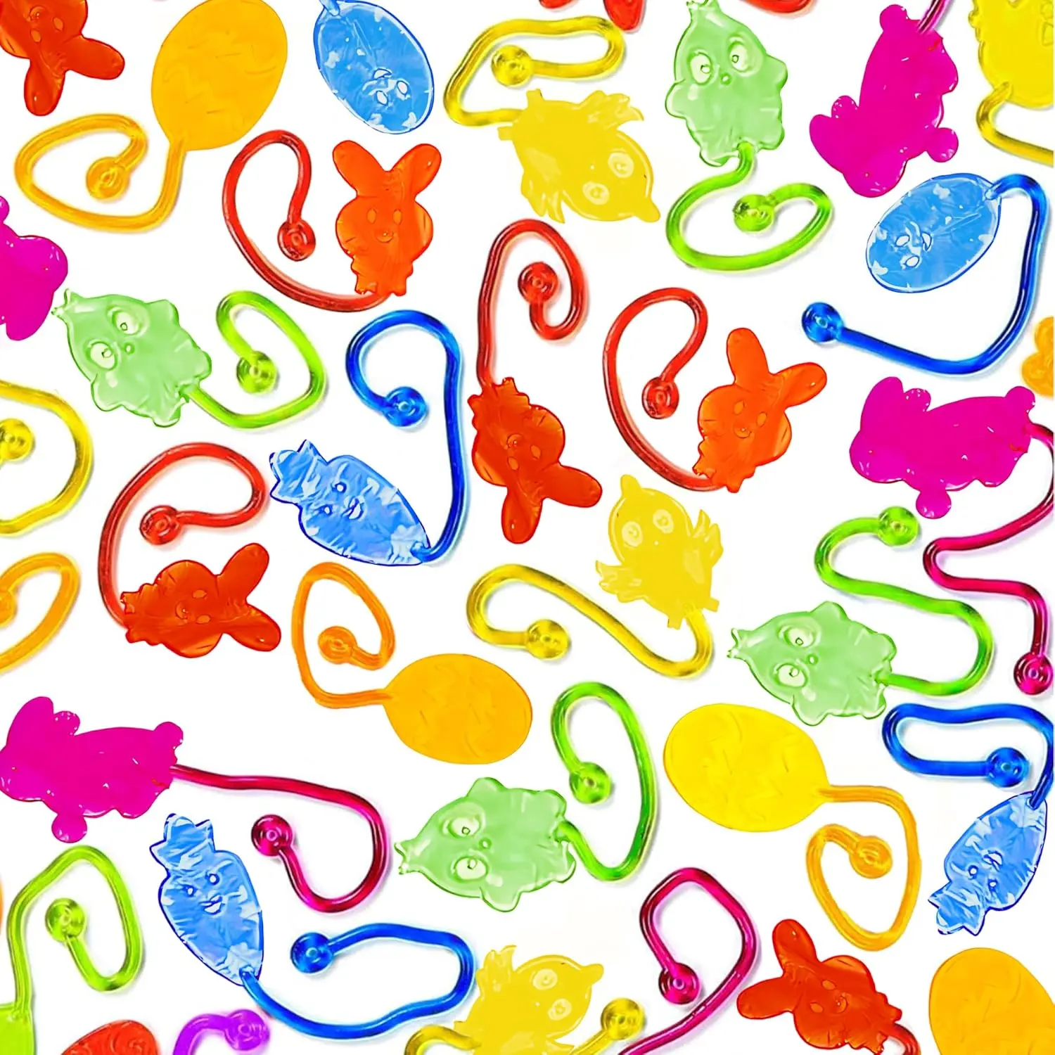 Sticky Hands Toys Bulk 50-Pack |   Pinata Fillers, Goodie Bag Stuffers, Birthday Party Favors, Treasure Chest Toys, Classroom Rewards, Carnival Prizes, Student Gifts, Pinata Stuffers