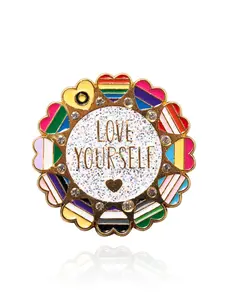 Colorful Heart Shaped Brooch, Fashionable Glitter Brooch for Women & Men, Enamel Pin Suitable for Backpacks, Jeans, Scarves, Hats Decoration, Fashion Accessory, Durable Metal Pins