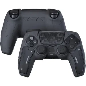 L-RDC008  Tactical PS5 Controller Skin Set, Anti-Slip Silicone Protective Cover Skin Case for PS5 Wireless Controller with 2 Thumb Grip Caps and 2 Stickers - for Black Myth: Wukong