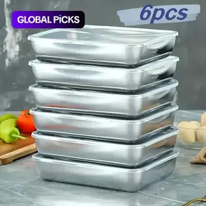 Stainless Steel Food Storage Containers Set, Airtight Lids, Leak-Proof Design, Durable Kitchen Organization Solution, Leakproof Container