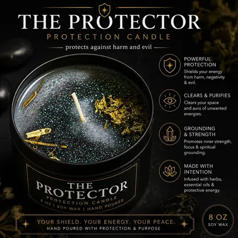 The Protector soul script candle