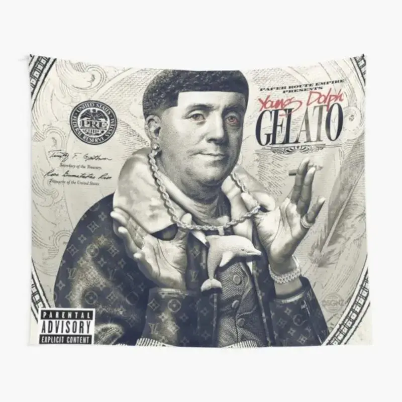 Tapestry Young Dolph Tapestry for Bedroom, College Dorm and Home Decor 60"x40", Funny Meme Wall Tapestries for Boy Girl Birthday Gifts-room decor home accessories