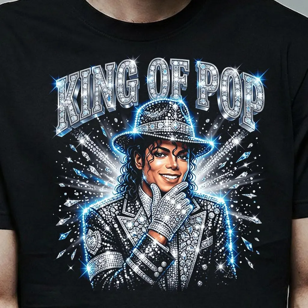 [Sale Up To 50%] Michael Jackson King of Pop Retro T-Shirt, Pop Legend Graphic Shirt, Vintage Music Tee, , MJ Music T-Shirt for Fans, Gift for Him, Gift for Her graphic tees