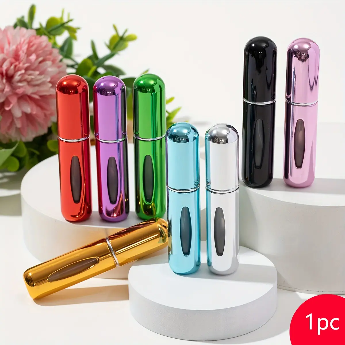 Single-Unit Bright Refillable Perfume Bottle 5ml, Portable Miniature Fragrance Dispenser, Ideal for Travel & Daily Use, Portable Makeup Tool
