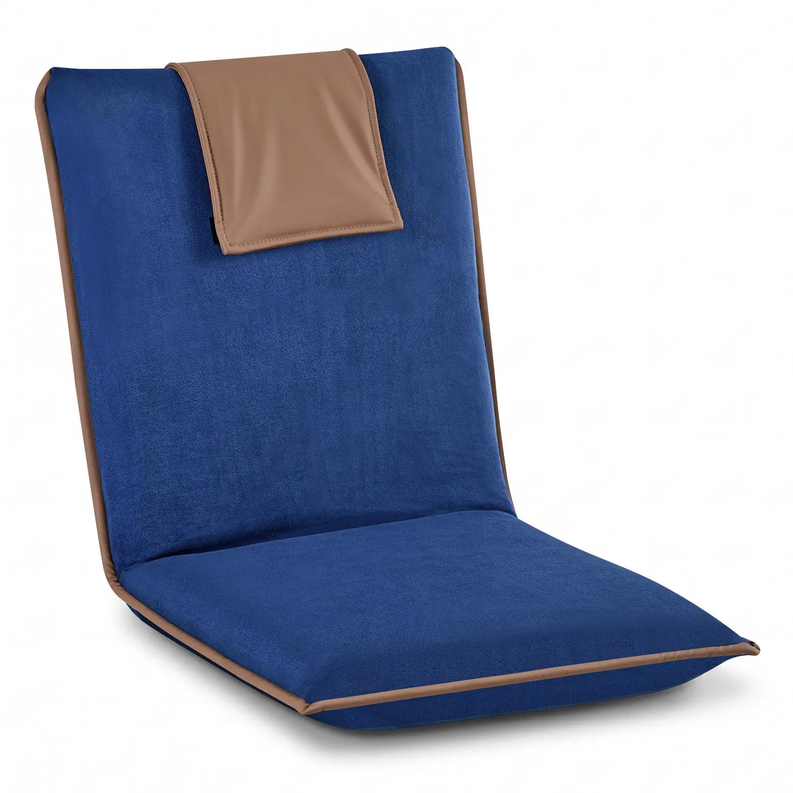 【SummerFinds】VEVOR Floor Chair, 6 Adjustable Positions Folding Floor Gaming Chair with Back Support, Easy to Carry, Sturdy Metal Frame with Recycled Foam and Suede Fabric Surface, for Reading, Relaxing, Dark Blue