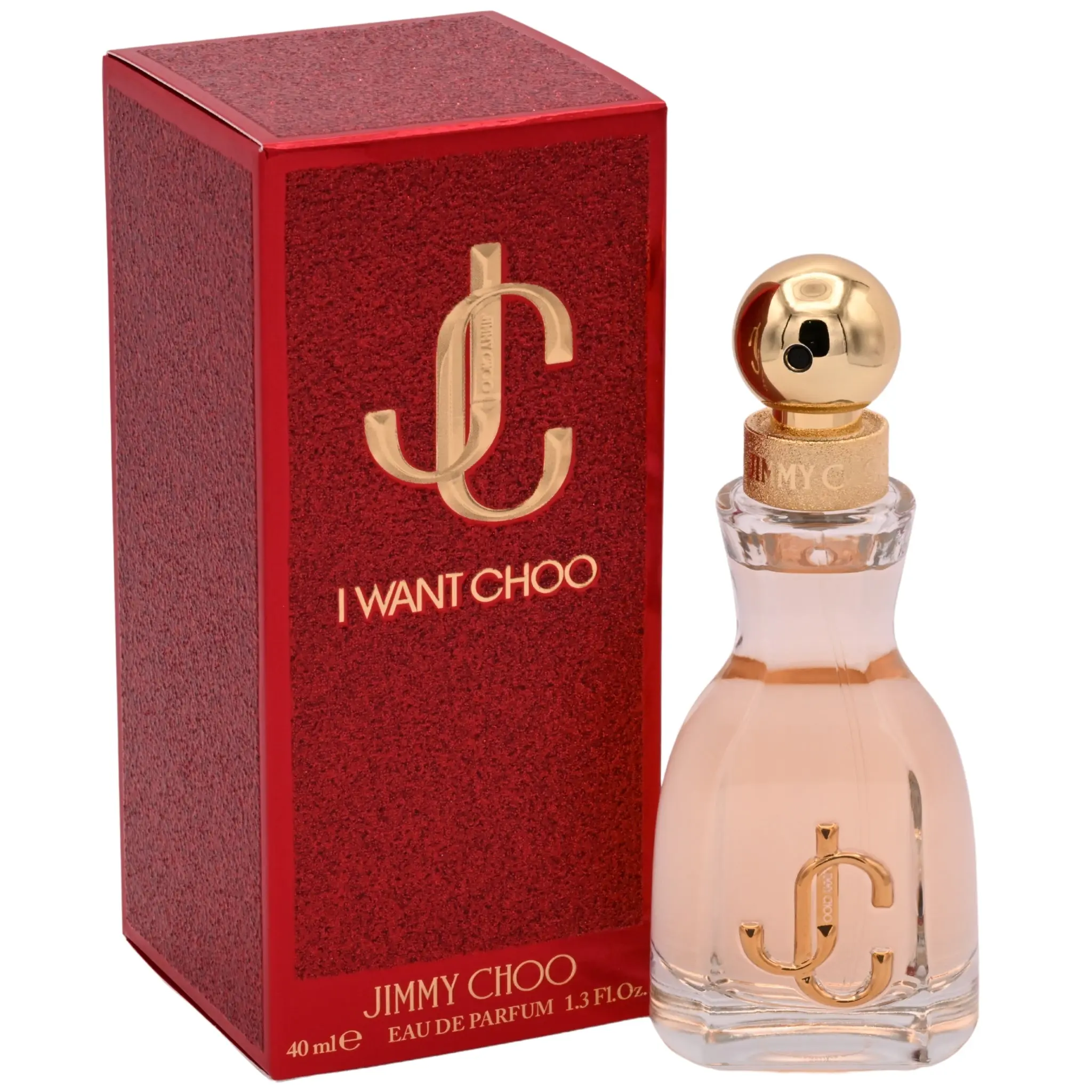 JIMMY CHOO I Want Choo Eau de Parfum for Women, Glamorous and Confident Floral Fragrance with Mandarin Peaches & Vanilla Base, 1.3 fl oz / 40ml Spray, New Sealed, Edp, Retail Box, Bold, Party-Ready Scent, Warm Vanilla-Leaning Finish