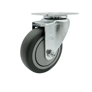 Service Caster MCM-SCC-20S414-TPRB Replacement for McMaster Carr Caster 2426T56 2702T32 - Swivel Top Plate Caster with 4 in. Thermoplastic Rubber Wheel - 250 lbs Capacity per Caster