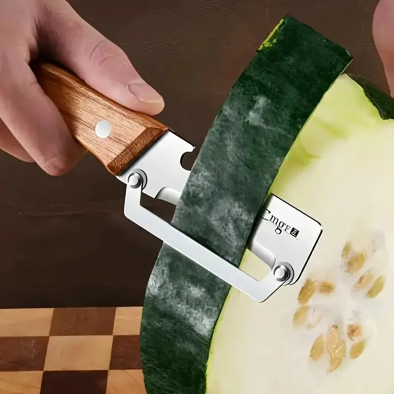 2pcs Random Color Random Style Fruit Peeler Stainless Steel Peeler, Easy And Labor-Saving, Peeling Fruits And Vegetables, Ergonomic Design Kitchen Tool for Home Chefs And Professional Chefs Wooden Handle Practical Efficient Peeling of Sugarcane