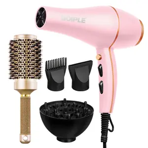 Lightweight Ionic Hair Dryer Kit for Women and Men - Low Noise, 1800W Professional Blow Dryer for Smooth Keratin Serum Concentrator