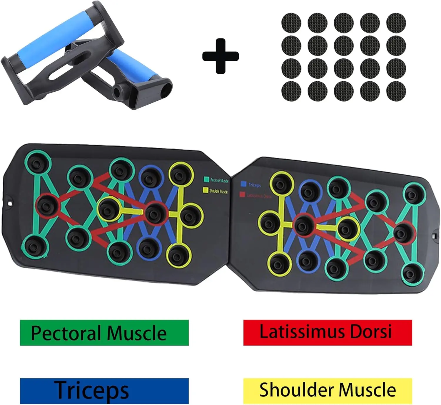 Unisex Enhanced Push Up Board Strength Training Equipment, 28-Hole Functional Portable Home Fitness Kit for Chest Training, Arms Trainer