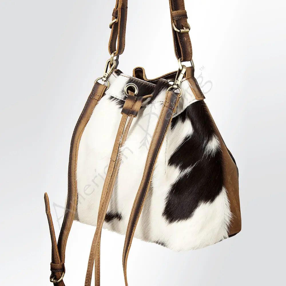 American Darling Bucket Hair-On Genuine Leather Women Bag Western Handbag Purse