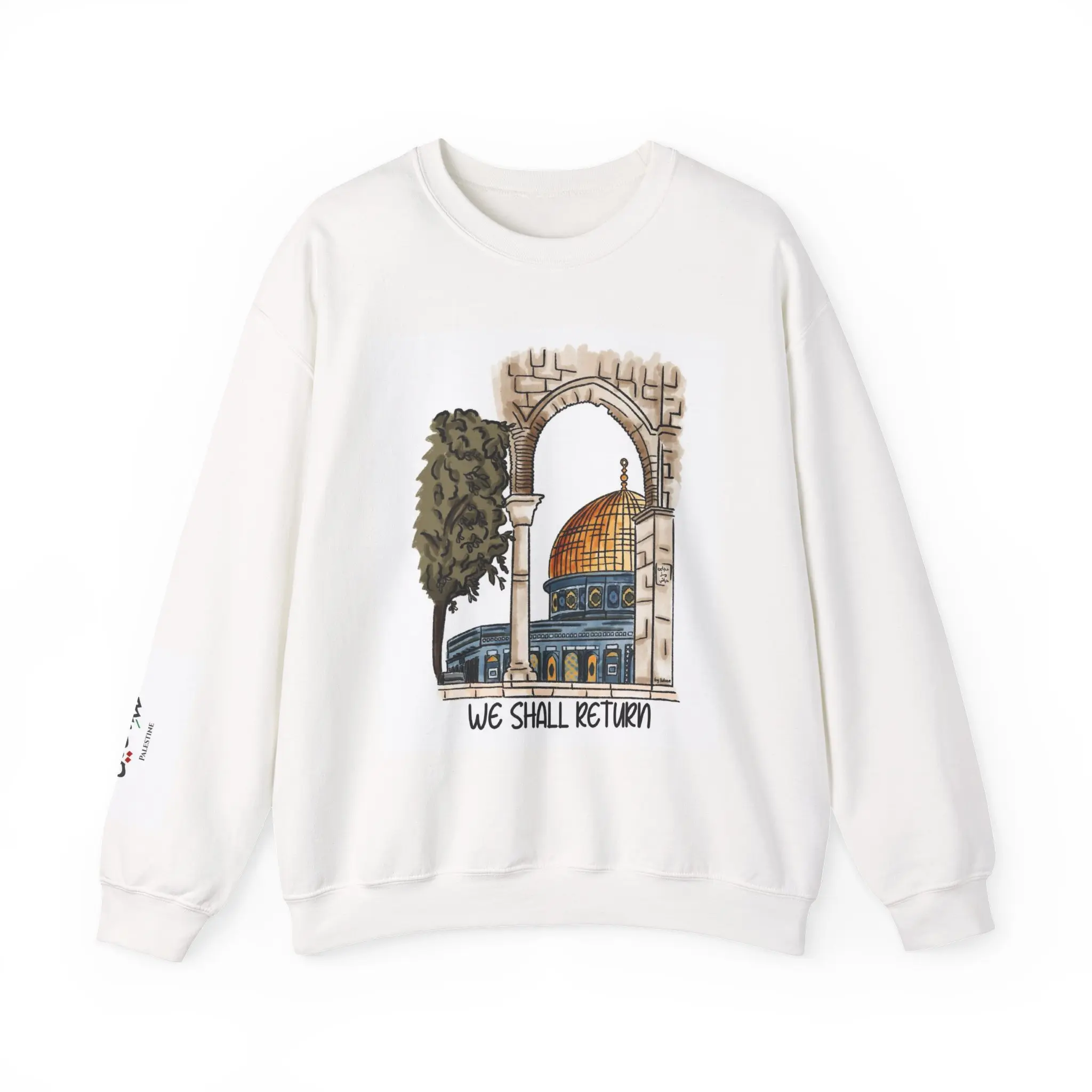 Islamic prayer Powered by du’a Sweatshirt, Muslim Gift, Religious Clothing, Unisex Jumper, Inspirational Islamic Apparel