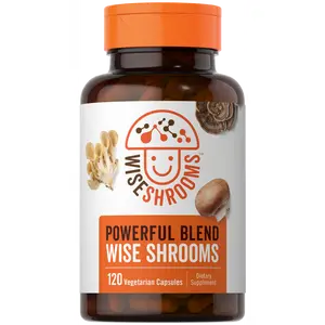 Carlyle Mushroom Complex Capsules | 1650mg | 120 Count | 8 in 1 Blend | Vegetarian, Non-GMO, Gluten Free Supplement | WiseShrooms