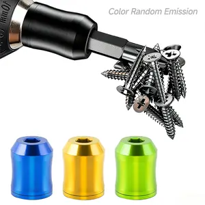 Strong Magnetic Screw Ring, 1/4 Inch/ 6.35 mm Universal Magnetic Screw Ring Bit for Hex Screwdriver and Power Bits Screwring Powerbits ，1pcs/2cps