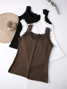 6 pieces high elasticity seamless women lace strap sleeveless Casual body shaping tank top