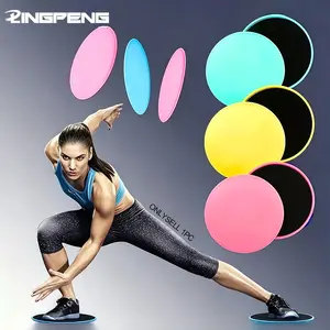 Solid Color Yoga Sliding Discs, 2 Counts Yoga Fitness Foot Sliding Pads, Workout Equipment for Abdominal Core Training, Body Shaping, Yoga Slides, Pilates Workout Equipment