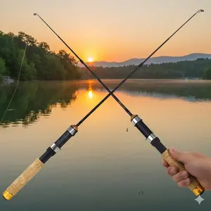 Portable Adjustable 3-Section Ice Fishing Rod. Compact Foldable Design, Lightweight & Durable. Length Adjusts 25-60cm. Anti-Slip Grip, High Sensitivity. Perfect for Ice Fly Fishing & Winter Jigging. Ideal for Ice Anglers Seeking Versatile Gear.