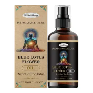 Blue Lotus Essential Oil Blend, Deep Moisturizing & Hydrating, Long-Lasting Nourishing Skin Care Massage Oil, Lightweight Absorption, 30ML