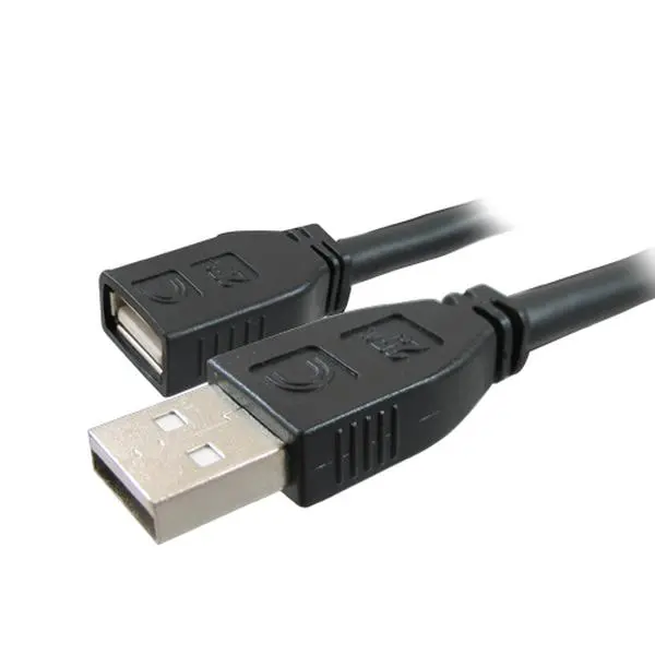 Comprehensive USB2-AMF-25PROAP Pro AV-IT Active Plenum USB A Male to A Female Cable, 25 ft, Plug-and-Play, Booster Included, Copper Construction, Heavy-Duty Build, No External Power Required