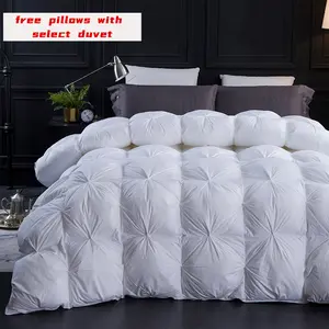 【Three Geese Feather Down Pinch Pleat duvet 】All seasons Five-star hotel quality Fluffy and breathable Goose Down duvet - 100% Cotton Outer, Ethically Sourced Feathers, All-Season Quilt,Machine Washable,weighted blanket,self-care-#TikTokShopStockUp