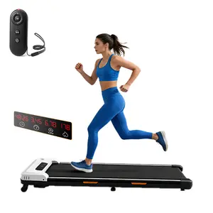 TKW Treadmill with Handle Remote Control, Under Desk Treadmill Easy Storage Home Gym Fitness Equipment Workout Gear with LED Display for Walking, Power Walking and Running