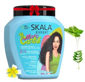 SKALA Expert Hair Type 3ABC Mais Cachos 2in1 Treatment & Styling Cream for Curly Hair 35.2 oz Eliminates Frizz