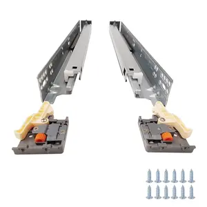 COLLINETS Perform Max Heavy-Duty Undermount Soft-Close Full Extension Cabinet Slides - Cold Rolled Steel, 24 in, 100 lb Capacity, 3D Adjustable Lock (Pack of 2)