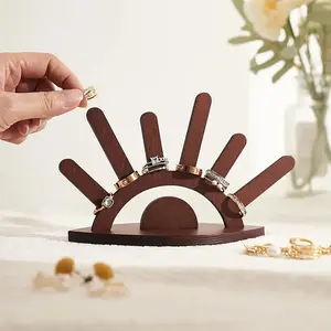 Wooden Ring Storage Display Rack, Crafted Jewelry Organizer, Perfect Gift for Festive Occasions, Enhance Your Home Decor