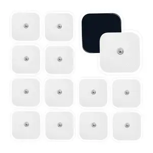 2"x2" Massager Gel Electrode Pads Digital Therapeutic Machine Patch TENS Unit EMS Muscle Stimulator Pad Muscle Stimulation Therapy Acupuncture Pulse Slimming Physiotherapy Instrument Accessories Attachment 3.5mm Snap Button Body Massage Tool Health Care