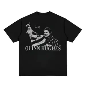 QUNINN HUGHES 'USA CHAMPION HOCKEY' Adult and Youth TEE, Team USA T-Shirt, Winter Olympics Shirt, Graphic Tees, Vintage Y2K