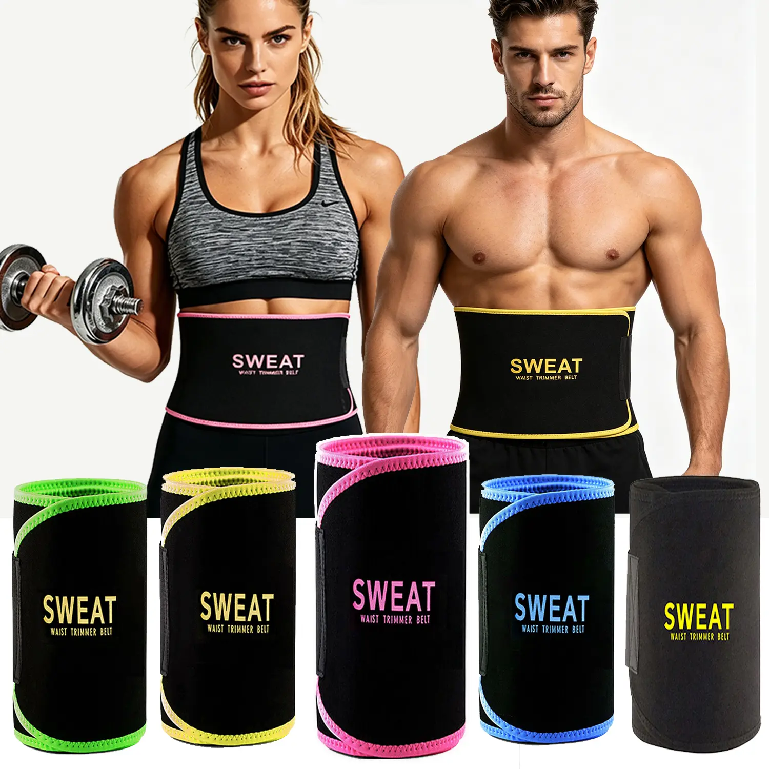 Waist Trainer Trimmer for Women Exercise Belt Neoprene Sauna Sweat Bands Women & Men Sweat Band Waist Trainer for Training & Workouts,  Wrap Workout Belt Sweat Belly Band Sports Girdle Sauna Suit