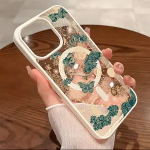 Premium Magnetic Phone Cases for iPhone11/12/13/14/15/16//17/Air/promax/Plus Mysterious Sun and Moon Floral y2k cased MagSafe Ready, Anti-Fall, Springtok and Ultra-Thin Design | Perfect for Everyday Use Screen Protector Resistance