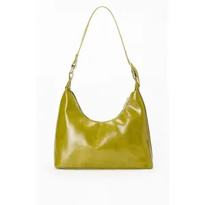 Pacsun Women's Paige Green Faux Leather Shoulder Bag