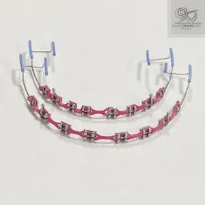1Pairs Colorful Temporary Tooth Decoration cosplay scary false fake bracket clip on braces for teeth fashion with power chain light  medium  shade  twin
