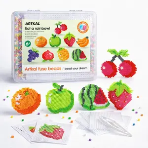 Beadora 5.0mm Fruit Beads Set - Beginner DIY Puzzle Kit, Kids' Hands-On Creative Brain Training Educational Toy, Easter/Birthday Gift