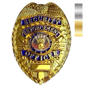 Deluxe Unisex Security Guard Badge Shield Cosplay - Gold or Silver Finish, Durable & Lightweight Costume Accessory for Cosplay & Themed Outfits