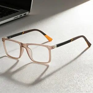 [TR90 Eyeglass Frame] Lightweight and Comfortable TR90 Eyeglass Frame, Ultra-light Square Frame, Fashionable Sports Decorative Glasses for Men and Women