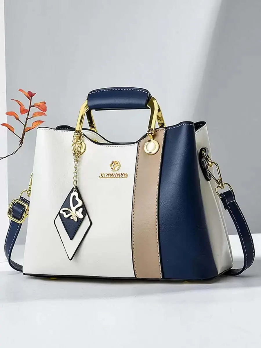 Women’s Colorblock Fashion Handbag, New Multi-Layer Shoulder Bag, Suitable for Dating, Parties, and Office Looks