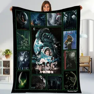 Alien Ridley Scott Blanket | Alien Xenomorph Ellen Ripley Blanket | Alien Vintage 90S Throw Blanket For Bed Couch Sofa,Gift for Men & Women, Halloween
