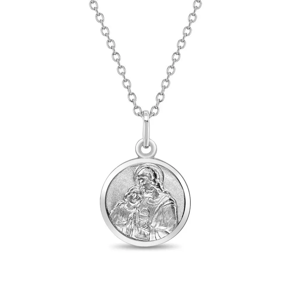 First Communion Medal 13mm Toddler/Kids Necklace Religious - Sterling Silver
