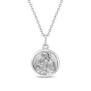 First Communion Medal 13mm Toddler/Kids Necklace Religious - Sterling Silver