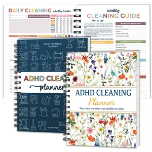 ADHD Cleaning Checklist, Cleaning Schedule & Organizer For ADHD, Stress-Free Household Cleaning With Daily, Weekly & Monthly Checklists, Task Breakdown For ADHD Minds, Durable Pages For Easy Organization, Perfect Gift For Busy People