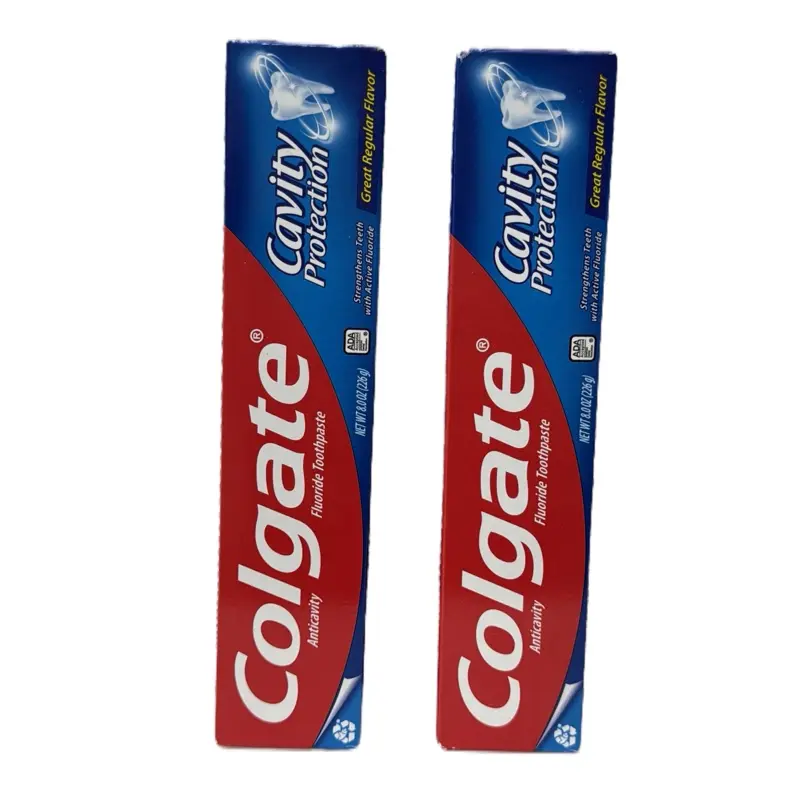 Colgate Gluten-Free Anticavity Toothpaste Combo Pack - 2 Tubes, 8 oz Each, Total 16 oz, Sodium Monofluorophosphate .76%, Dental Care Toothpastes for Youth Teeth & Gums Health