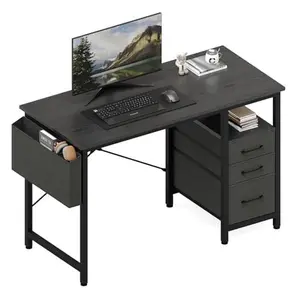 40 inch Computer Desk with Storage & 3 Fabric Drawers, Small Writing Desk for Home Office, Gaming, Apartment, Dorm Room Workstation