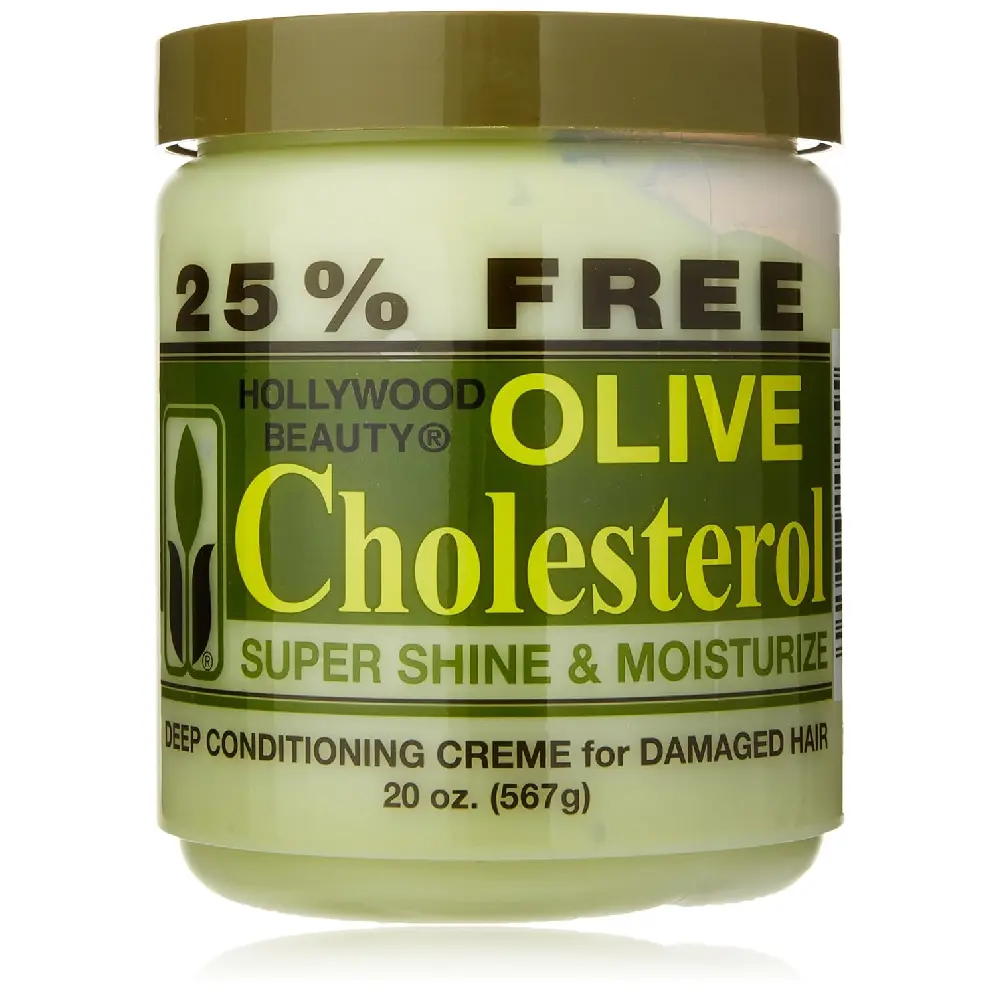 Hollywood Beauty Olive Cholesterol Deep Conditioning Cream, 20 oz - Hair Moisturizer with Olive Oil to Hydrate and Restore Dry, Damaged Hair, Haircare, Moisture, Hydrating, Soft Hair