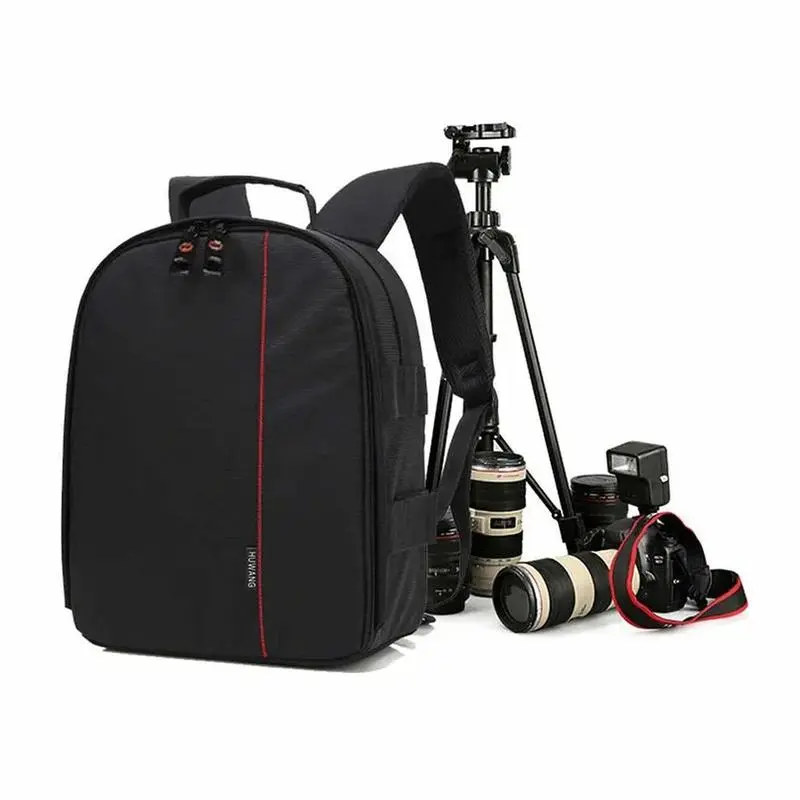 Waterproof Shockproof Camera Backpack for Canon Nikon Sony DSLR Cameras, Cushion Protective Sponge, Multi-Layer Storage with Pockets for Flash, Memory Cards & Phones, Adjustable Lightweight Shoulder Bag, Durable Portable Photography Gear Bag